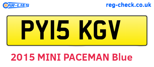PY15KGV are the vehicle registration plates.
