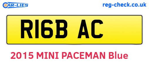R16BAC are the vehicle registration plates.