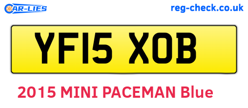 YF15XOB are the vehicle registration plates.