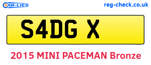 S4DGX are the vehicle registration plates.
