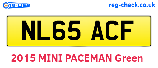 NL65ACF are the vehicle registration plates.