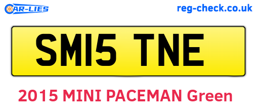 SM15TNE are the vehicle registration plates.