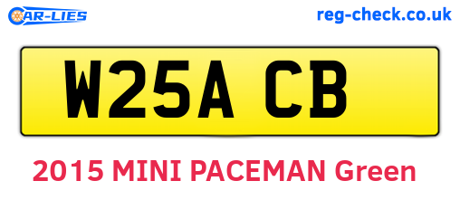W25ACB are the vehicle registration plates.