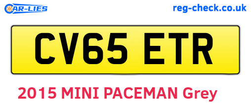 CV65ETR are the vehicle registration plates.