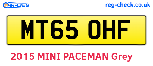 MT65OHF are the vehicle registration plates.