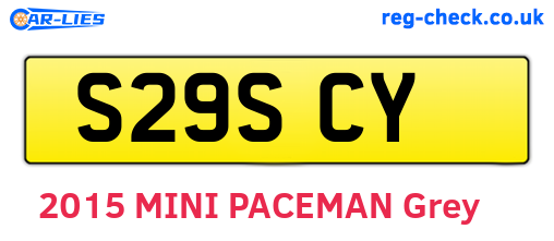 S29SCY are the vehicle registration plates.