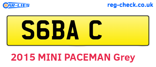 S6BAC are the vehicle registration plates.