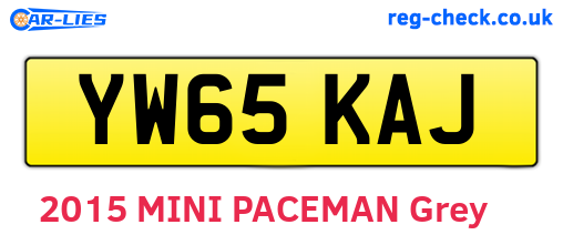 YW65KAJ are the vehicle registration plates.