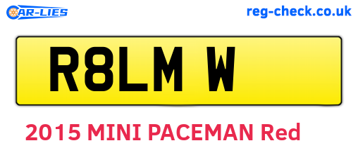 R8LMW are the vehicle registration plates.