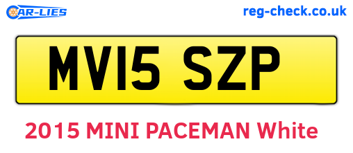 MV15SZP are the vehicle registration plates.
