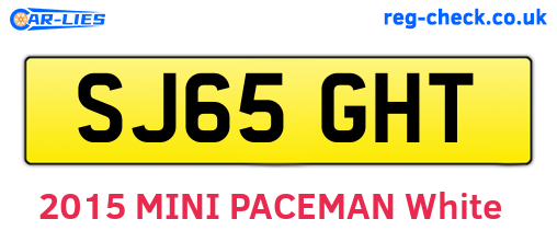 SJ65GHT are the vehicle registration plates.