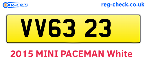 VV6323 are the vehicle registration plates.