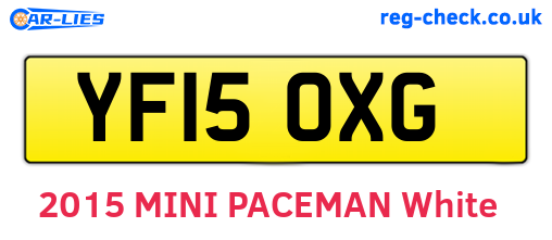 YF15OXG are the vehicle registration plates.