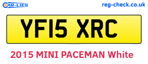 YF15XRC are the vehicle registration plates.