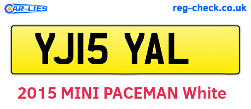 YJ15YAL are the vehicle registration plates.