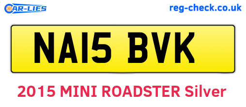 NA15BVK are the vehicle registration plates.