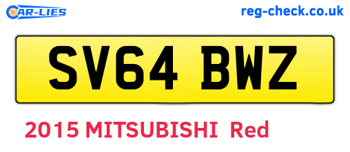 SV64BWZ are the vehicle registration plates.