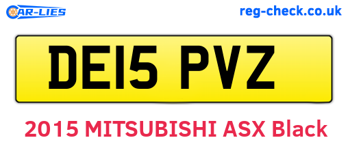 DE15PVZ are the vehicle registration plates.