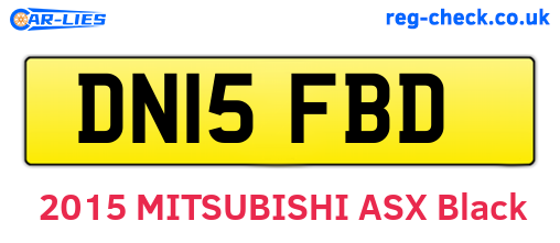DN15FBD are the vehicle registration plates.