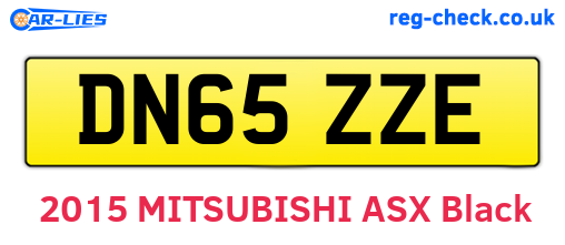 DN65ZZE are the vehicle registration plates.