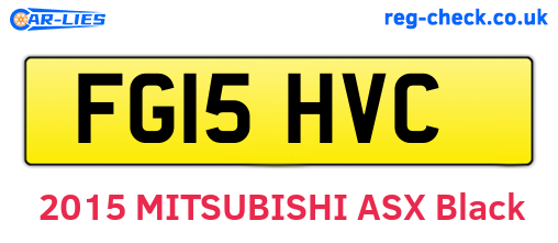 FG15HVC are the vehicle registration plates.