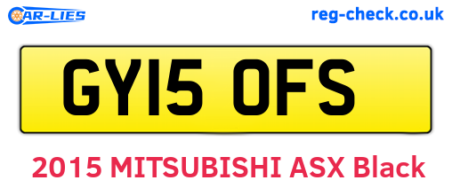 GY15OFS are the vehicle registration plates.
