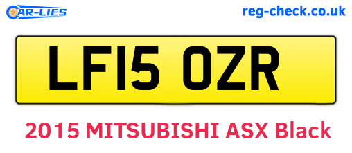 LF15OZR are the vehicle registration plates.