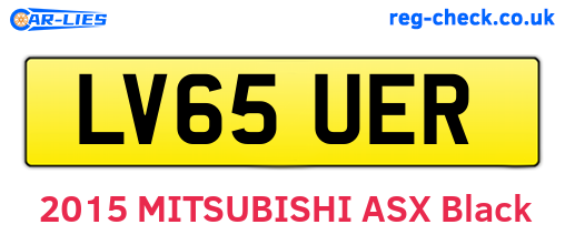 LV65UER are the vehicle registration plates.