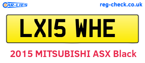 LX15WHE are the vehicle registration plates.