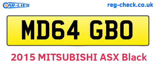 MD64GBO are the vehicle registration plates.