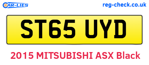 ST65UYD are the vehicle registration plates.