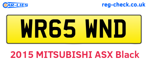 WR65WND are the vehicle registration plates.