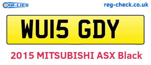 WU15GDY are the vehicle registration plates.