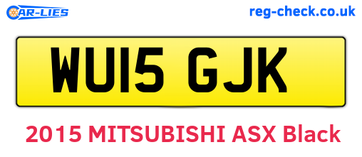 WU15GJK are the vehicle registration plates.