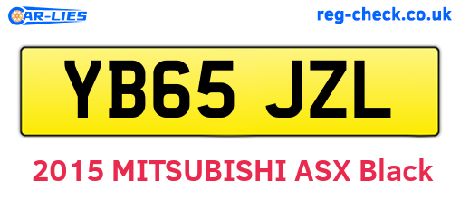 YB65JZL are the vehicle registration plates.