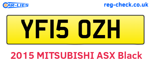 YF15OZH are the vehicle registration plates.