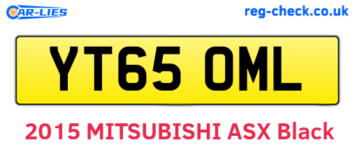 YT65OML are the vehicle registration plates.