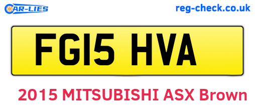FG15HVA are the vehicle registration plates.