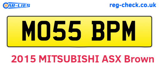 MO55BPM are the vehicle registration plates.