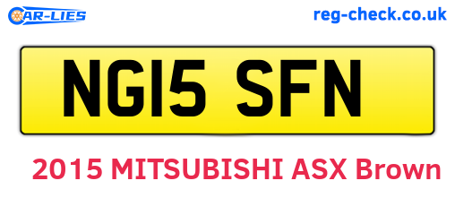 NG15SFN are the vehicle registration plates.