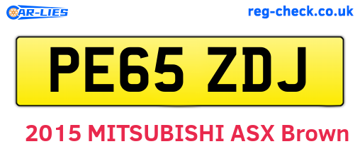 PE65ZDJ are the vehicle registration plates.