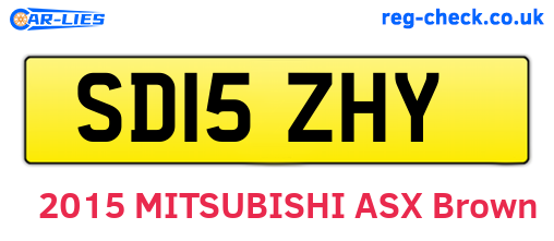 SD15ZHY are the vehicle registration plates.