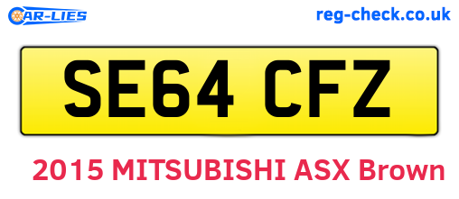 SE64CFZ are the vehicle registration plates.