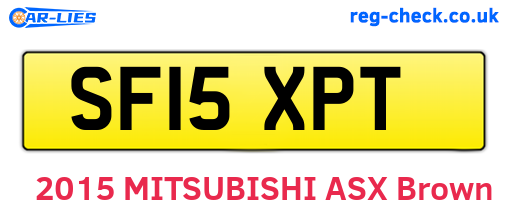 SF15XPT are the vehicle registration plates.