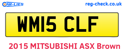 WM15CLF are the vehicle registration plates.