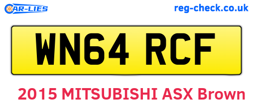 WN64RCF are the vehicle registration plates.