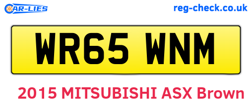 WR65WNM are the vehicle registration plates.