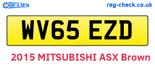 WV65EZD are the vehicle registration plates.
