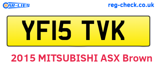 YF15TVK are the vehicle registration plates.