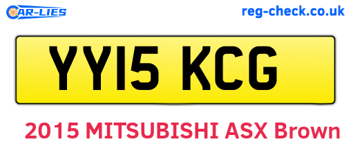YY15KCG are the vehicle registration plates.